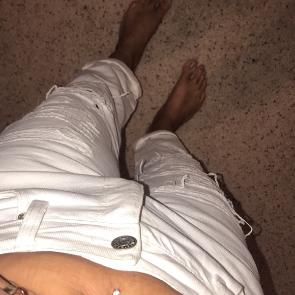 White tom girl jeans capris new with tags Sz 12 - Picture 3 of 9